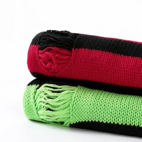 Men's Ripped Sweater Black Stripe Oversized Harajuku - Image 5