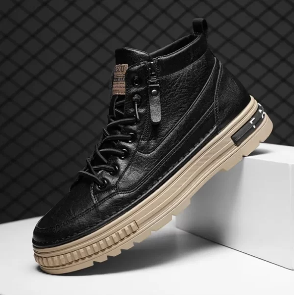 Men's High Top Boots Casual Korean Style Ankle Shoes - Image 8