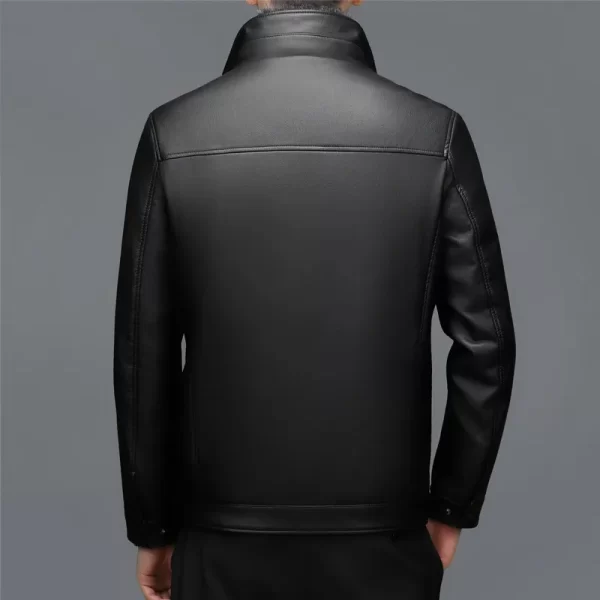 Men's Genuine Leather Jacket Sheepskin Down Winter Warm - Image 2
