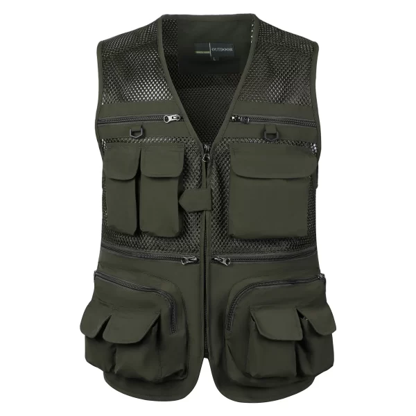 Men's Tactical Vest Webbed Gear Multi-Pocket Sleeveless - Image 2