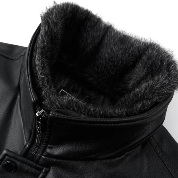 Men's Genuine Leather Jacket Sheepskin Down Winter Warm - Image 5