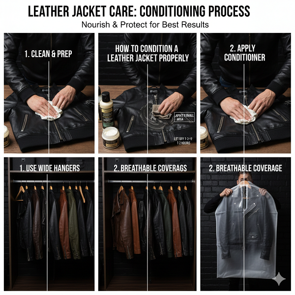 leather jacket care conditioning process
