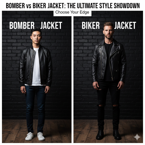 bomber vs biker jacket
