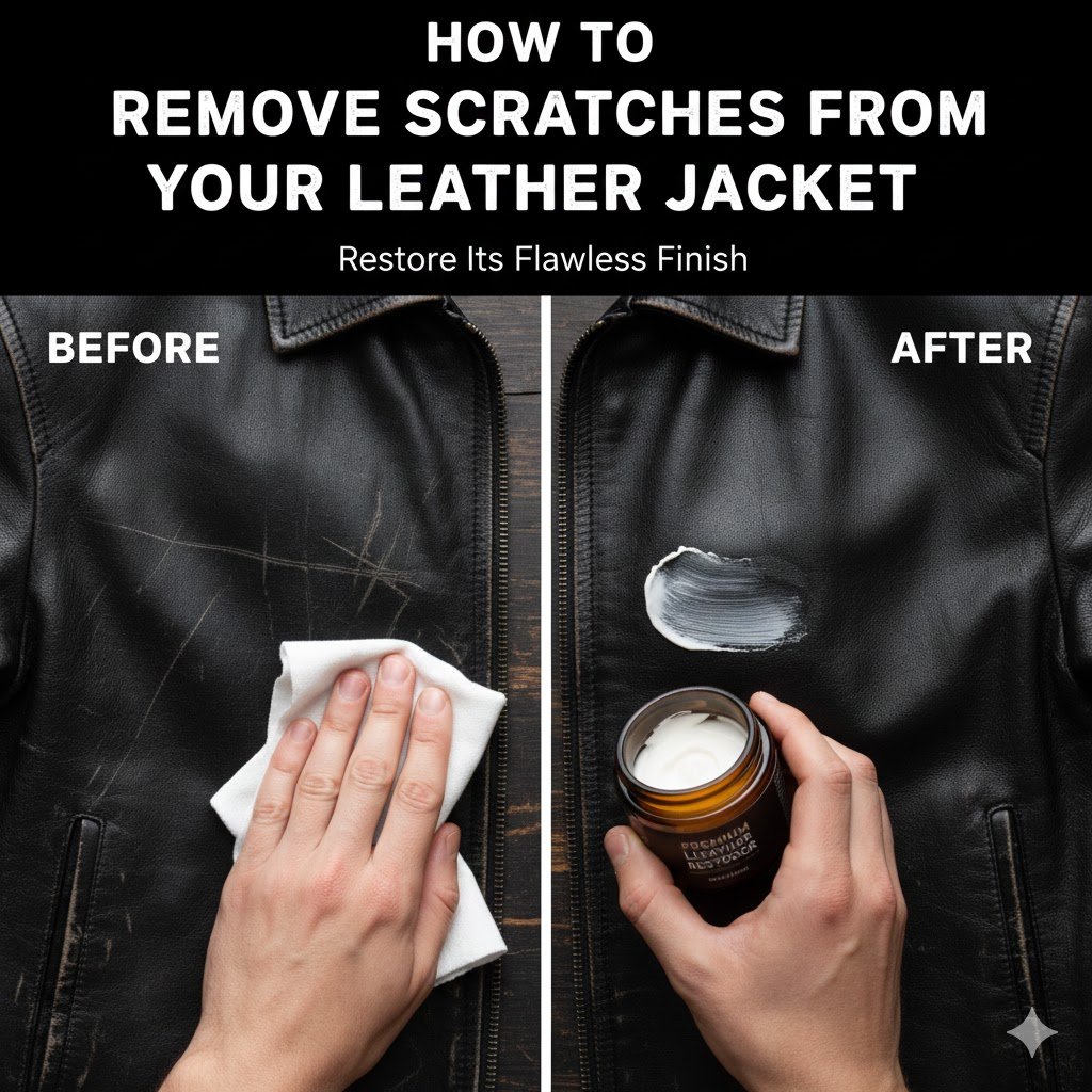 remove scratches from leather jacket