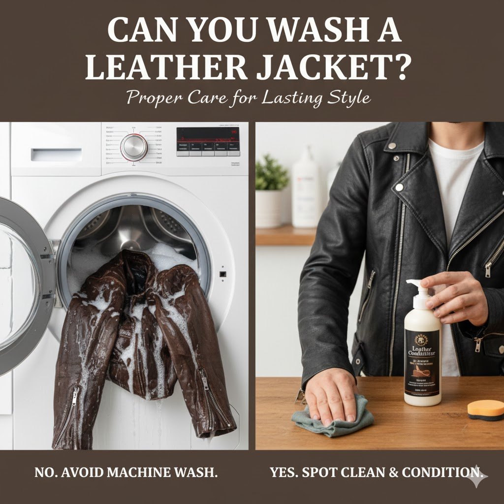 can you wash a leather jacket
