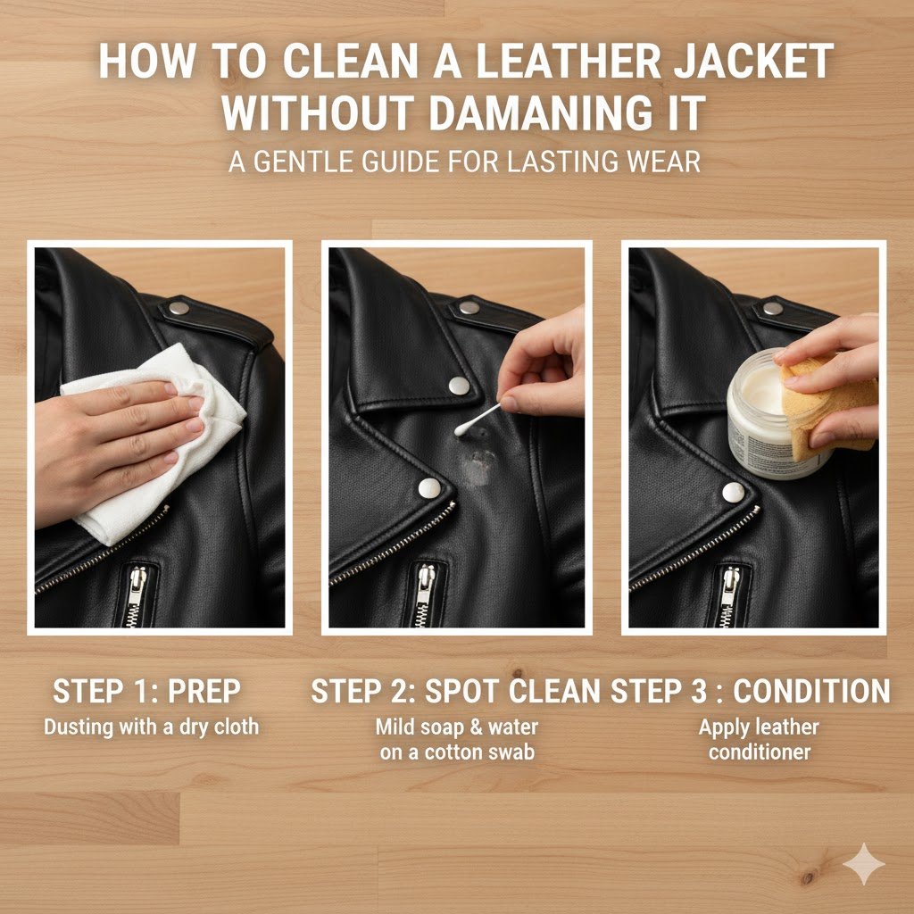 how to clean a leather jacket