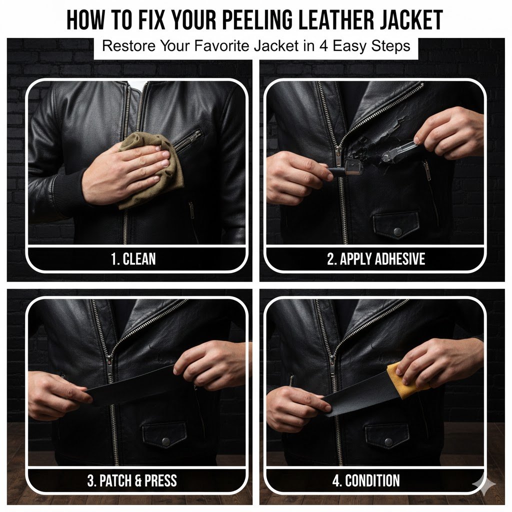 how to fix peeling leather jacket