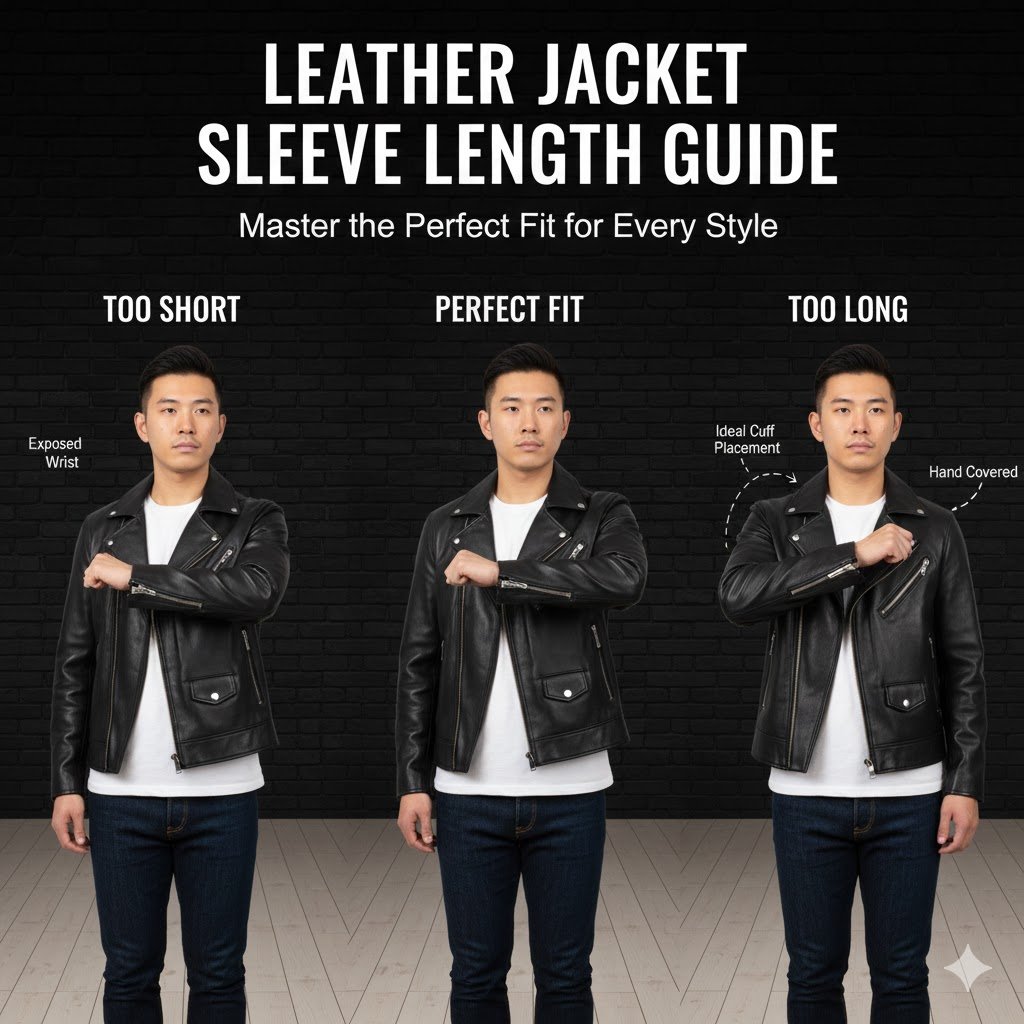 leather jacket sleeve length guide wrist fit