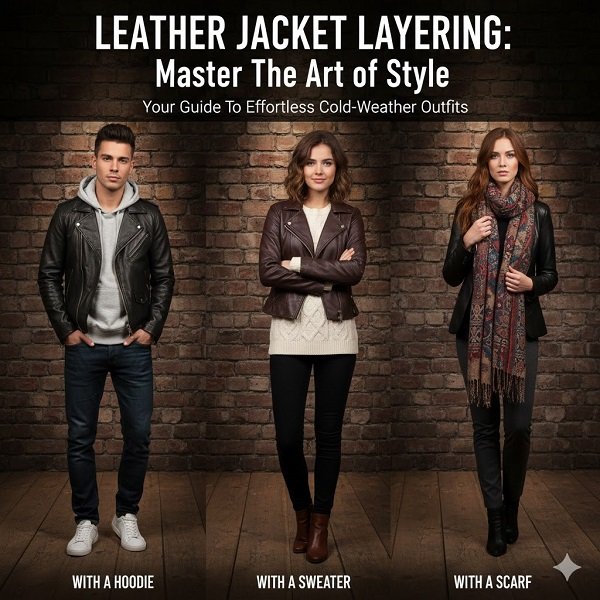 leather jacket layering