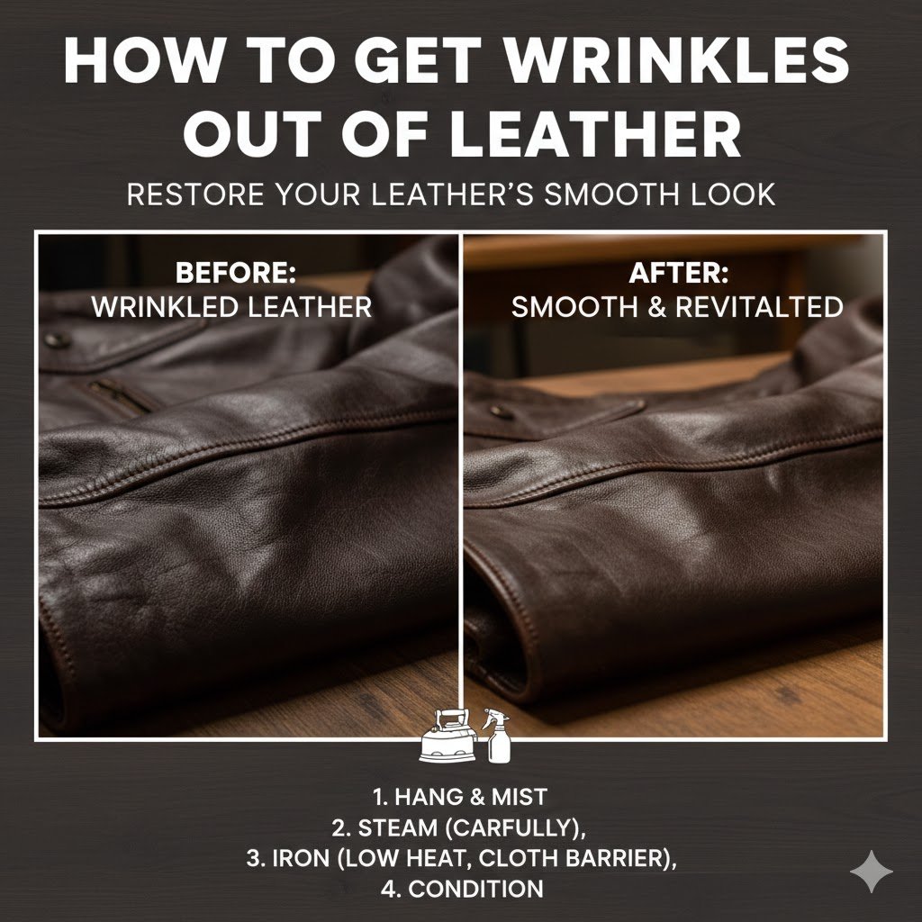 how to get wrinkles out of leather jacket using steam