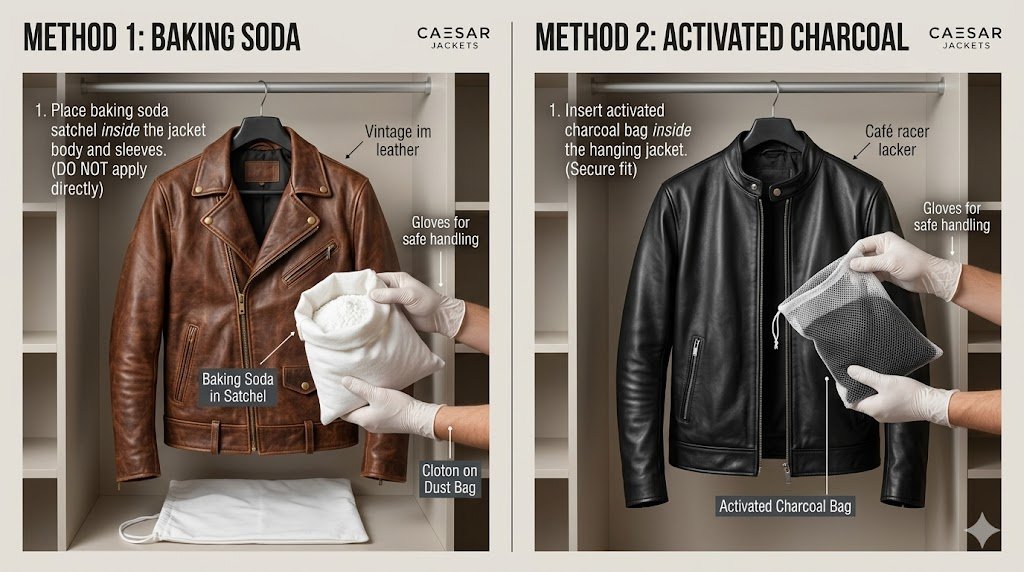 Step-by-step method on how to remove cigarette smell from leather using natural odor absorbers