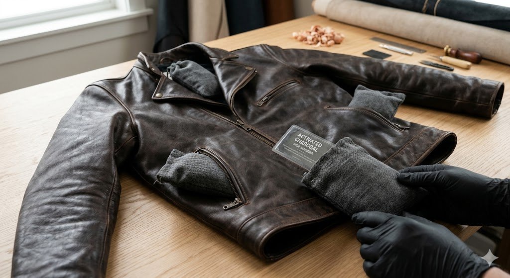 Step-by-step process on how to remove fishy smell from leather using activated charcoal absorbers