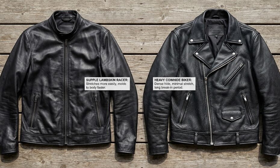 Step-by-step physical tests to determine how tight should a leather jacket be at first
