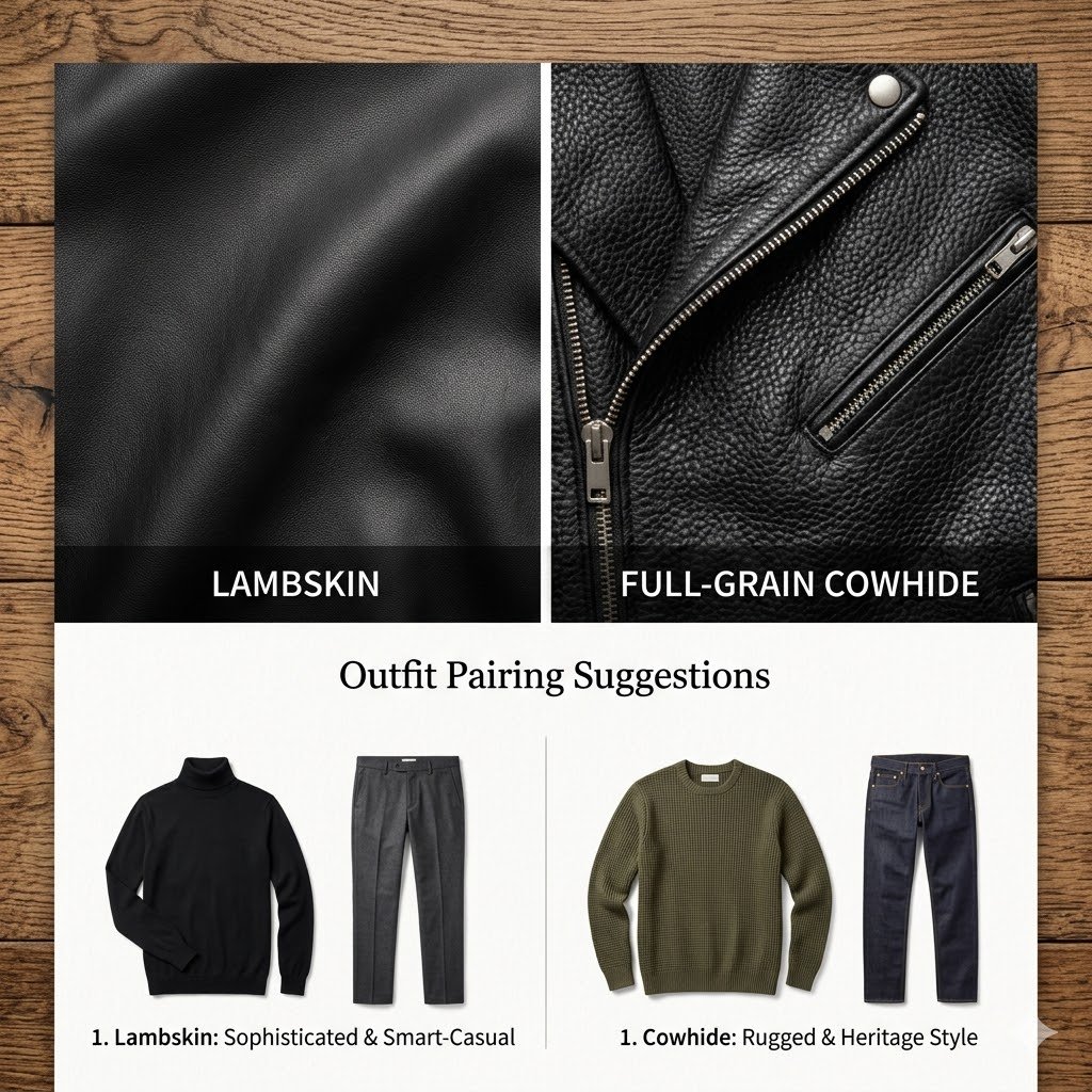 lambskin vs cowhide leather jacket