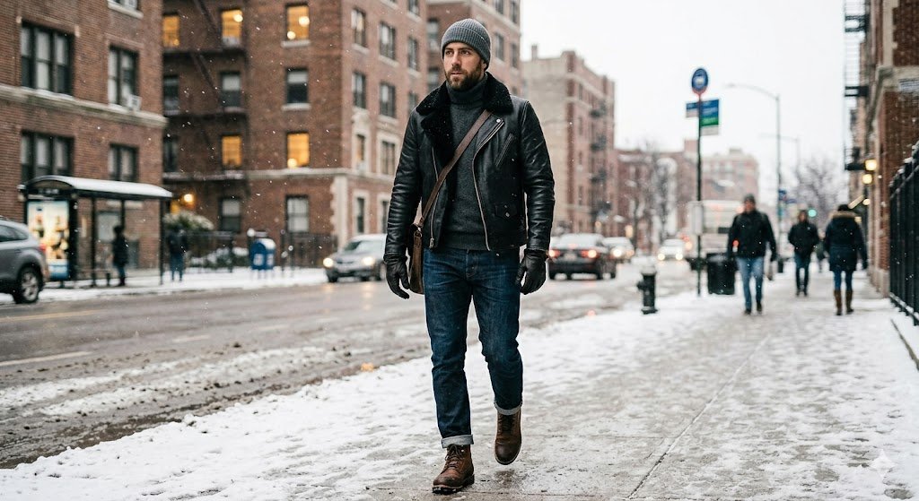Styling the best leather jackets for winter urban commuting