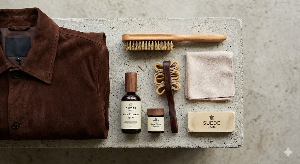 Essential tools required for an effective suede jacket care guide routine
