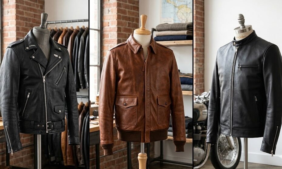 Comparing the top three silhouettes to determine what leather jacket should i buy first