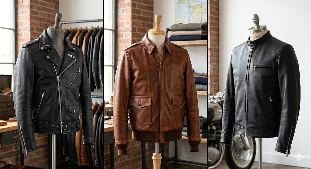 Comparing the top three silhouettes to determine what leather jacket should i buy first
